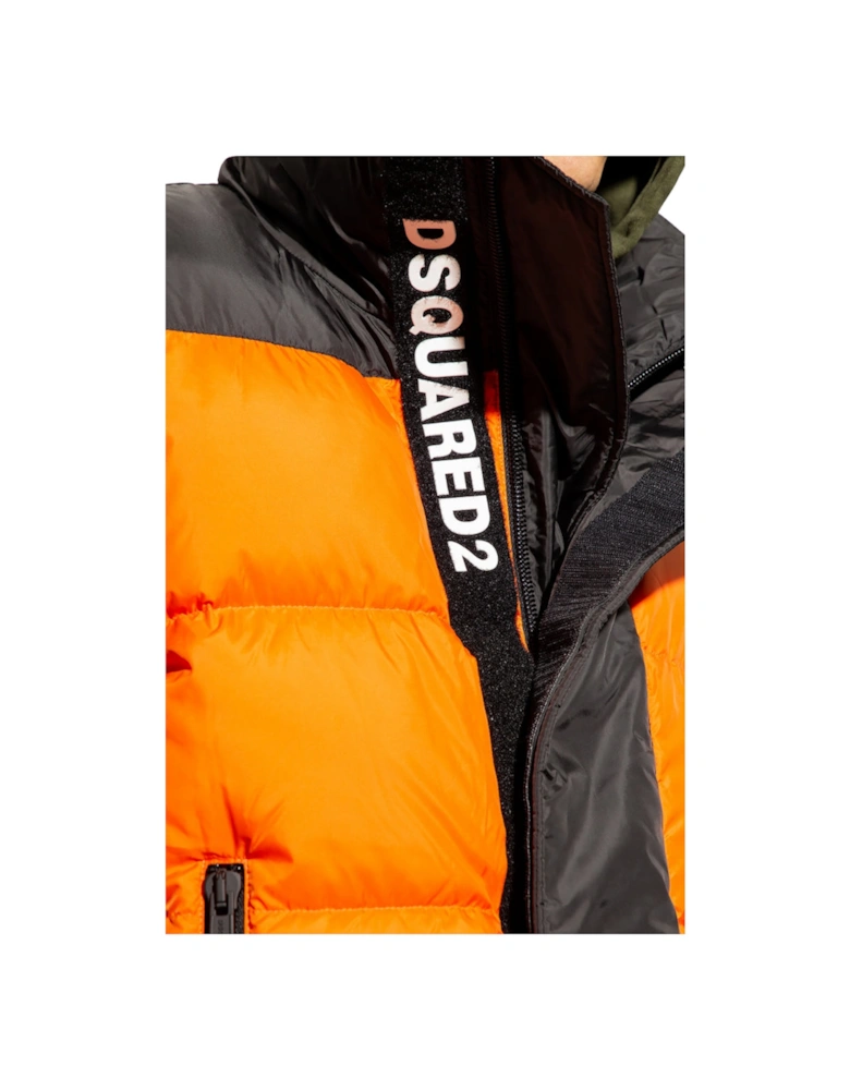 Puffer Vest Flame Orange Down Gilet