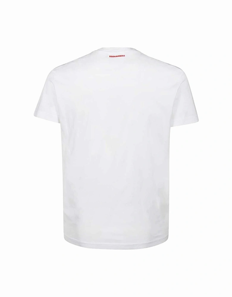 ICON Red Print White T-Shirt