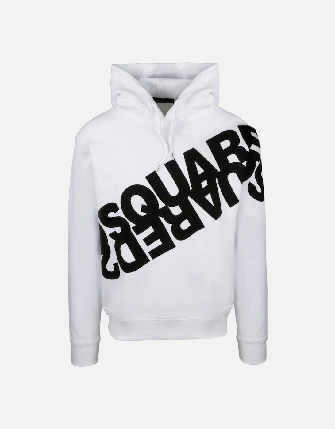 Large Diagonal Mirrored Logo White Hoodie, 3 of 2