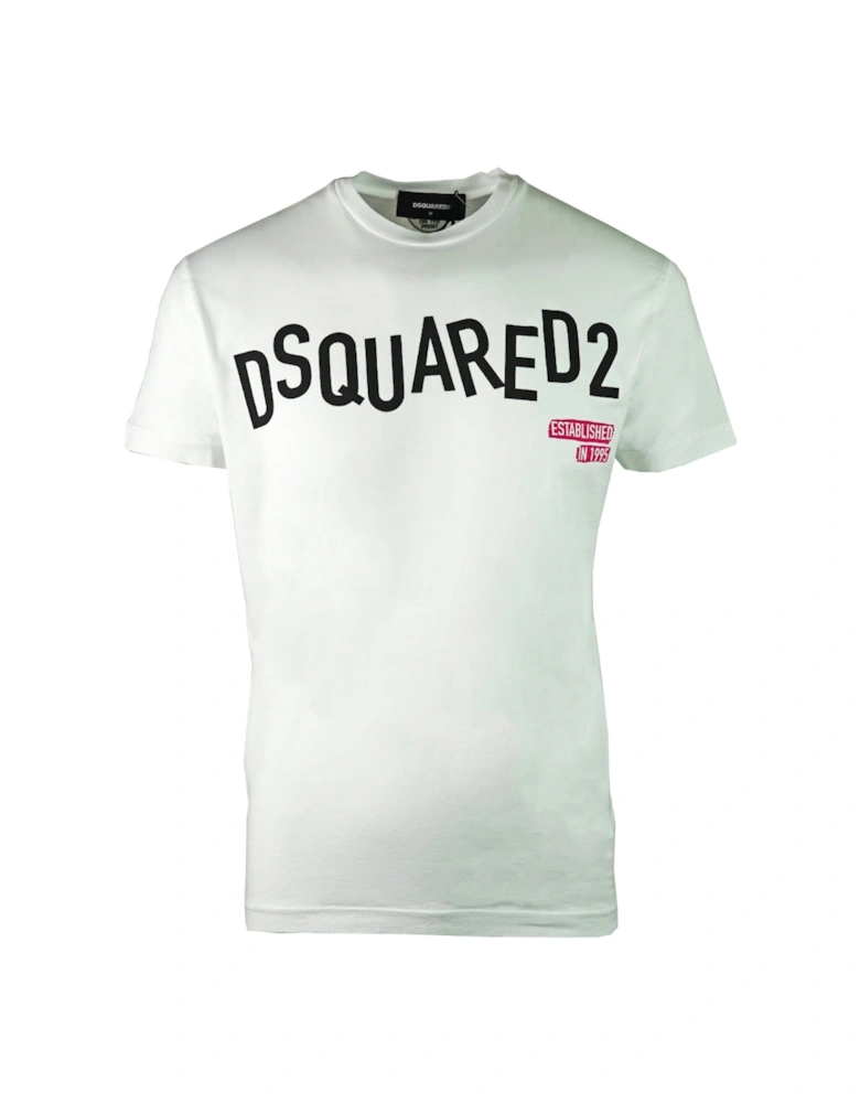 Distorted Logo Cool Fit White T-Shirt