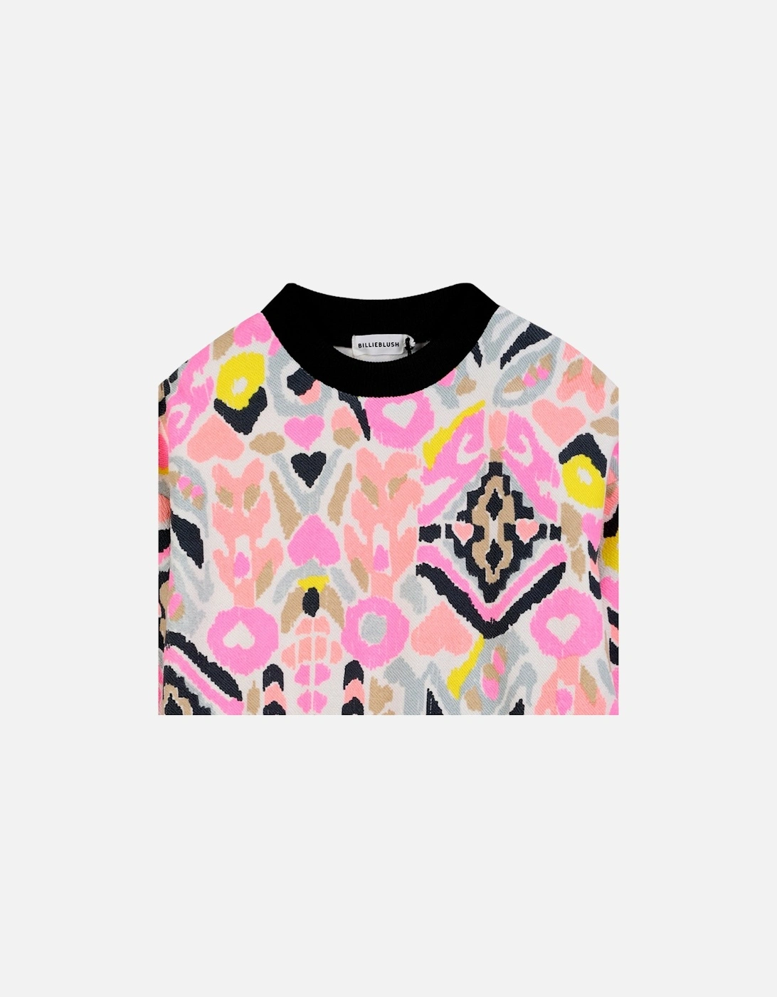 Girls Pink Multicoloured Sweat Dress