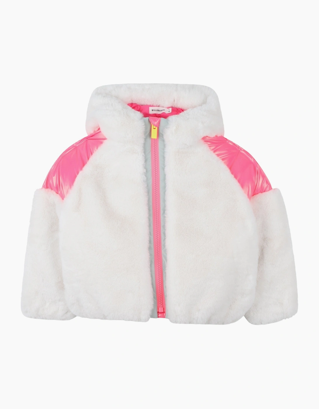 Billie Blush Girl's Girls Off White Faux Fur Coat - Size: 8 years