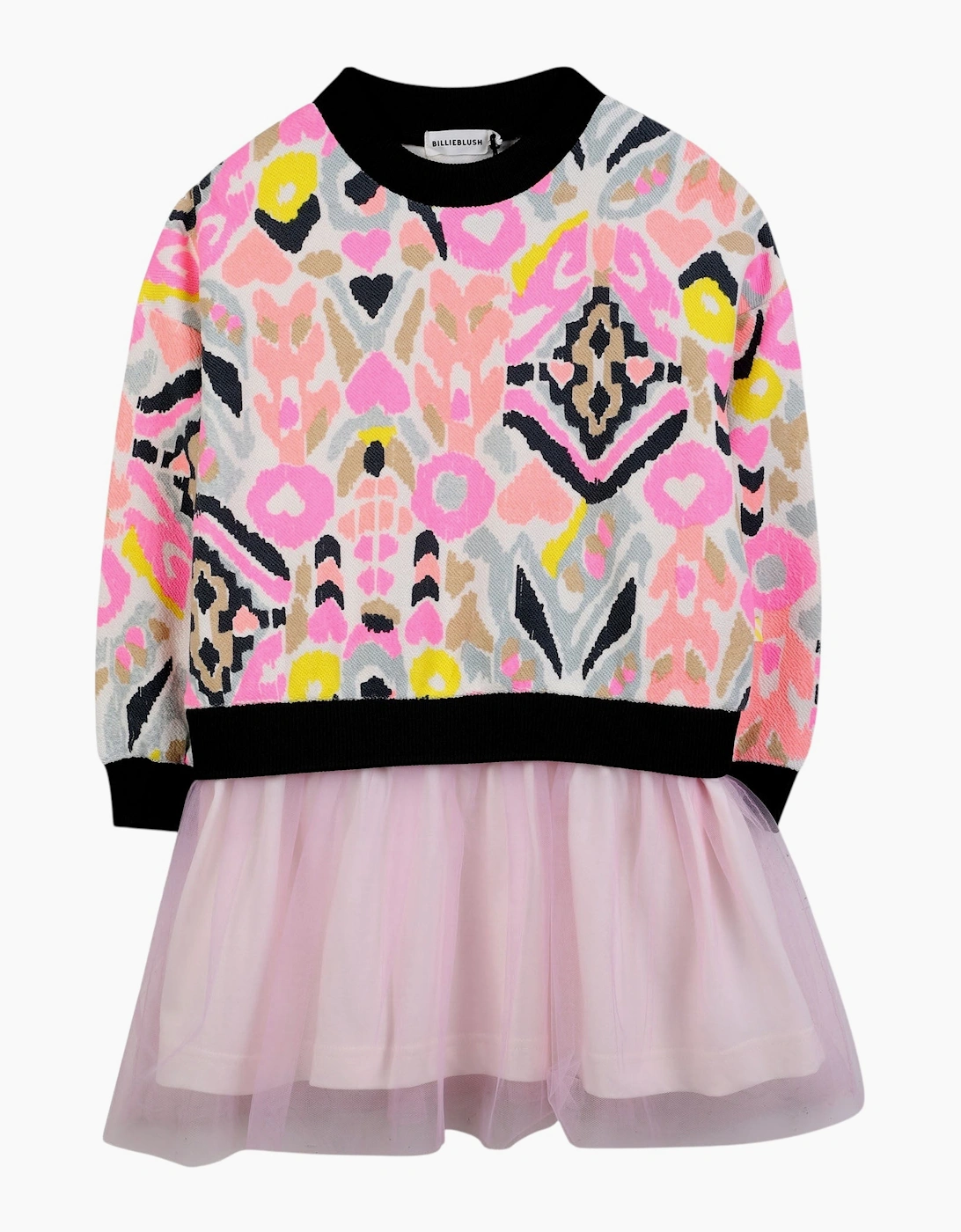 Billie Blush Girl's Girls Pink Multicoloured Sweat Dress - Size: 12 years