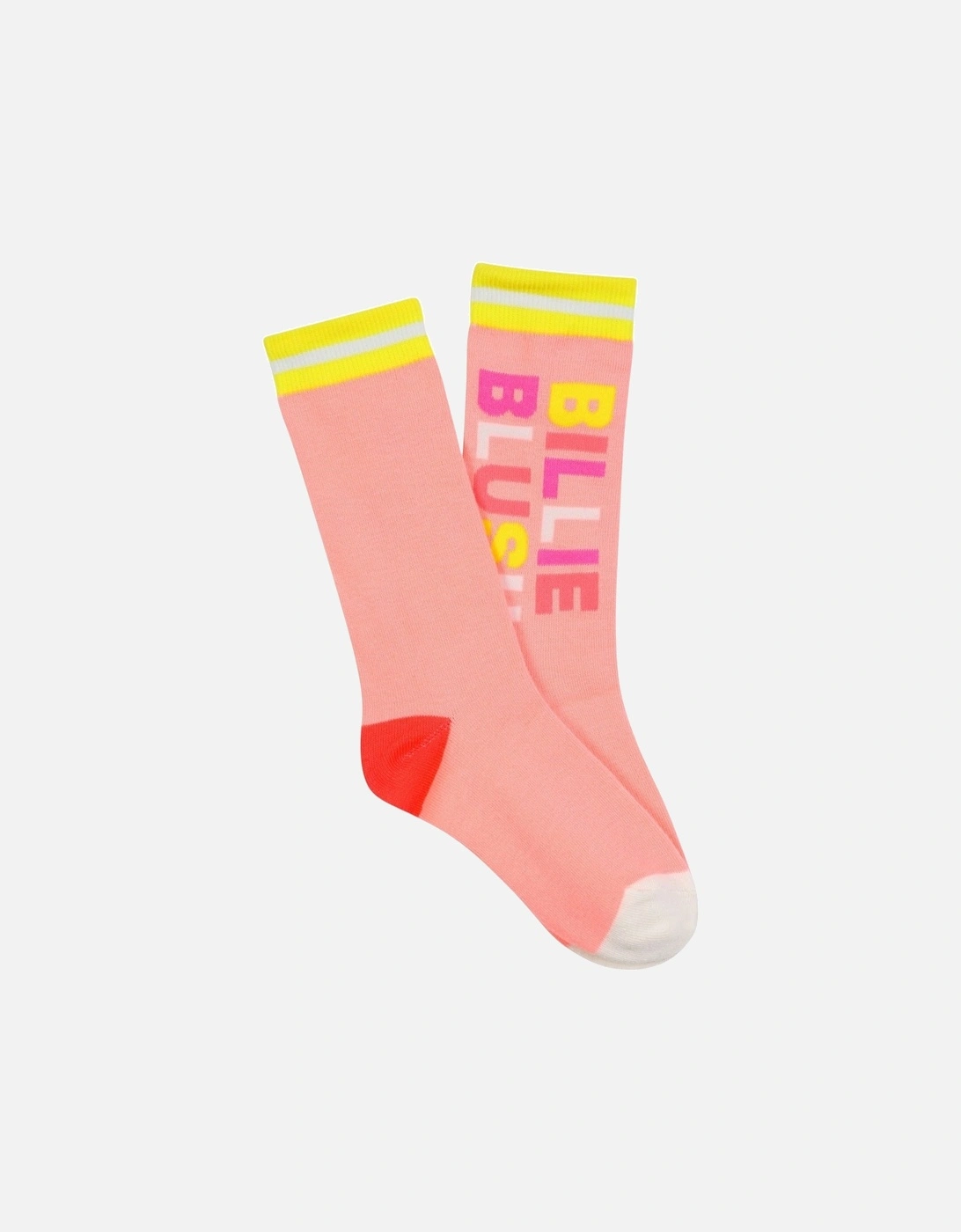Girls Peach Logo Knee Socks, 3 of 2