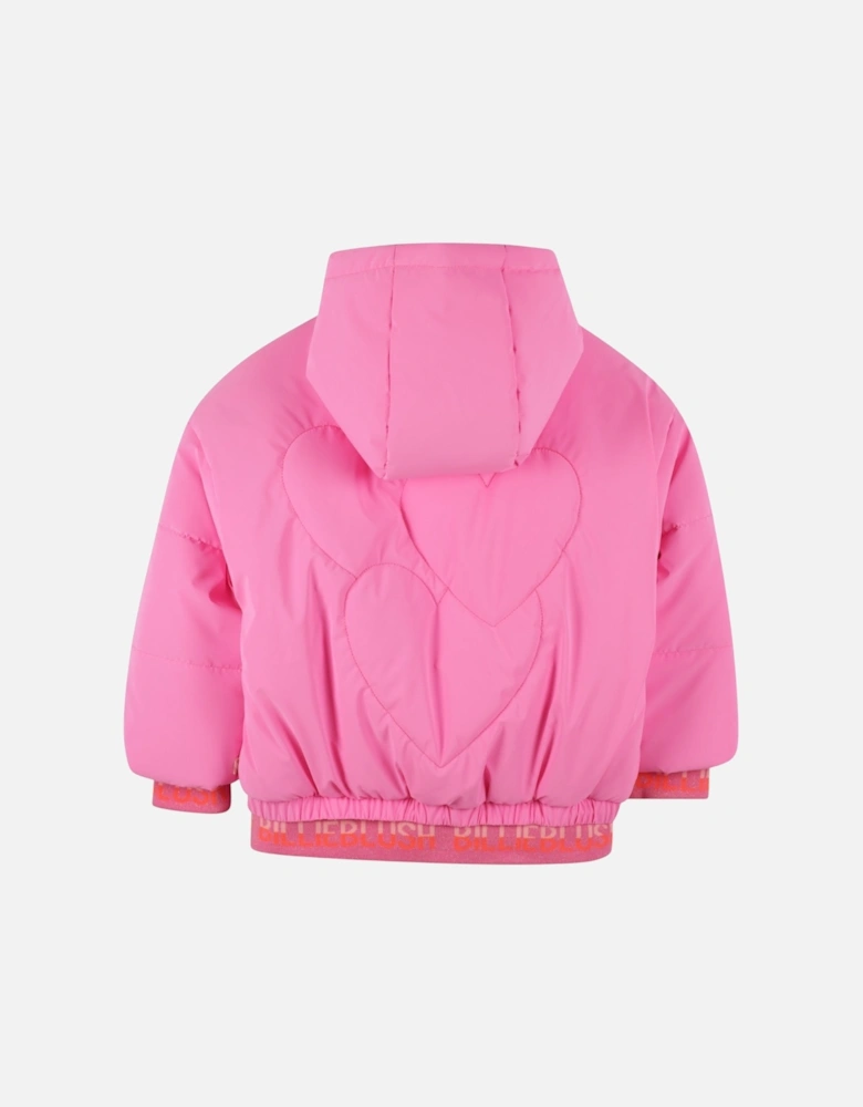Girls Fuchsia Pink Puffer Coat