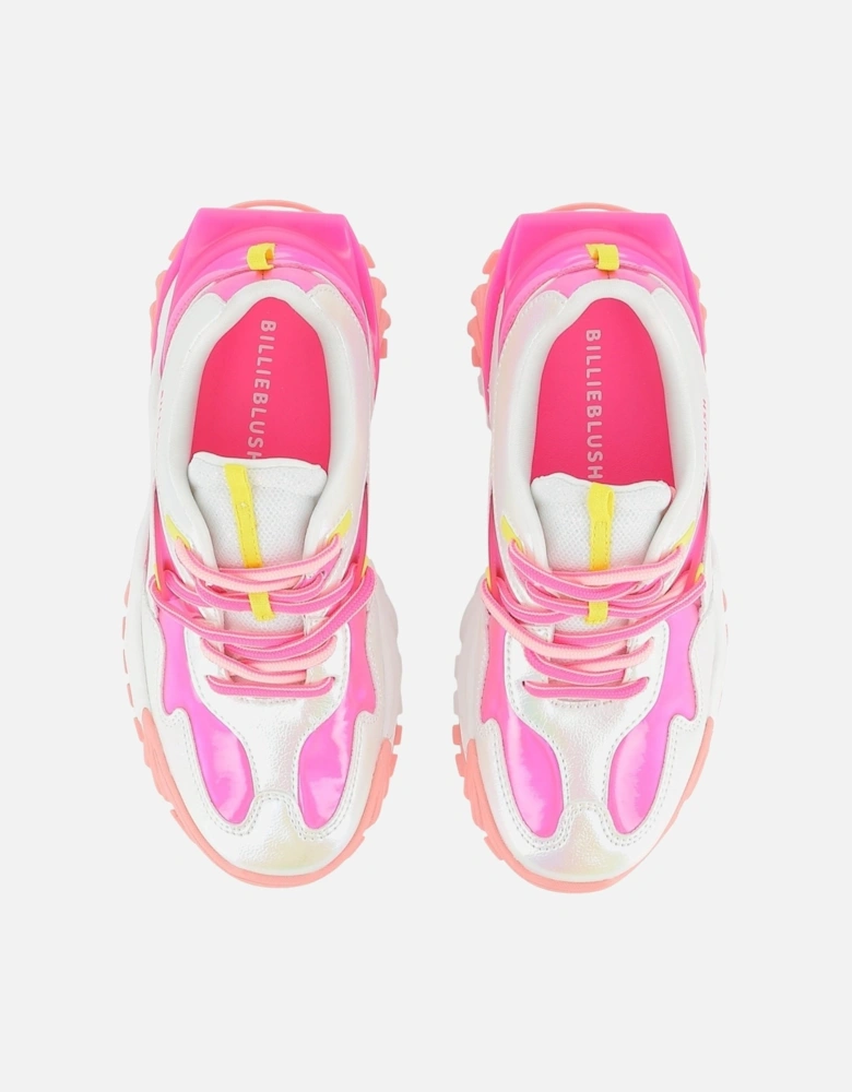 Girls Peachy Pink Sport Trainers