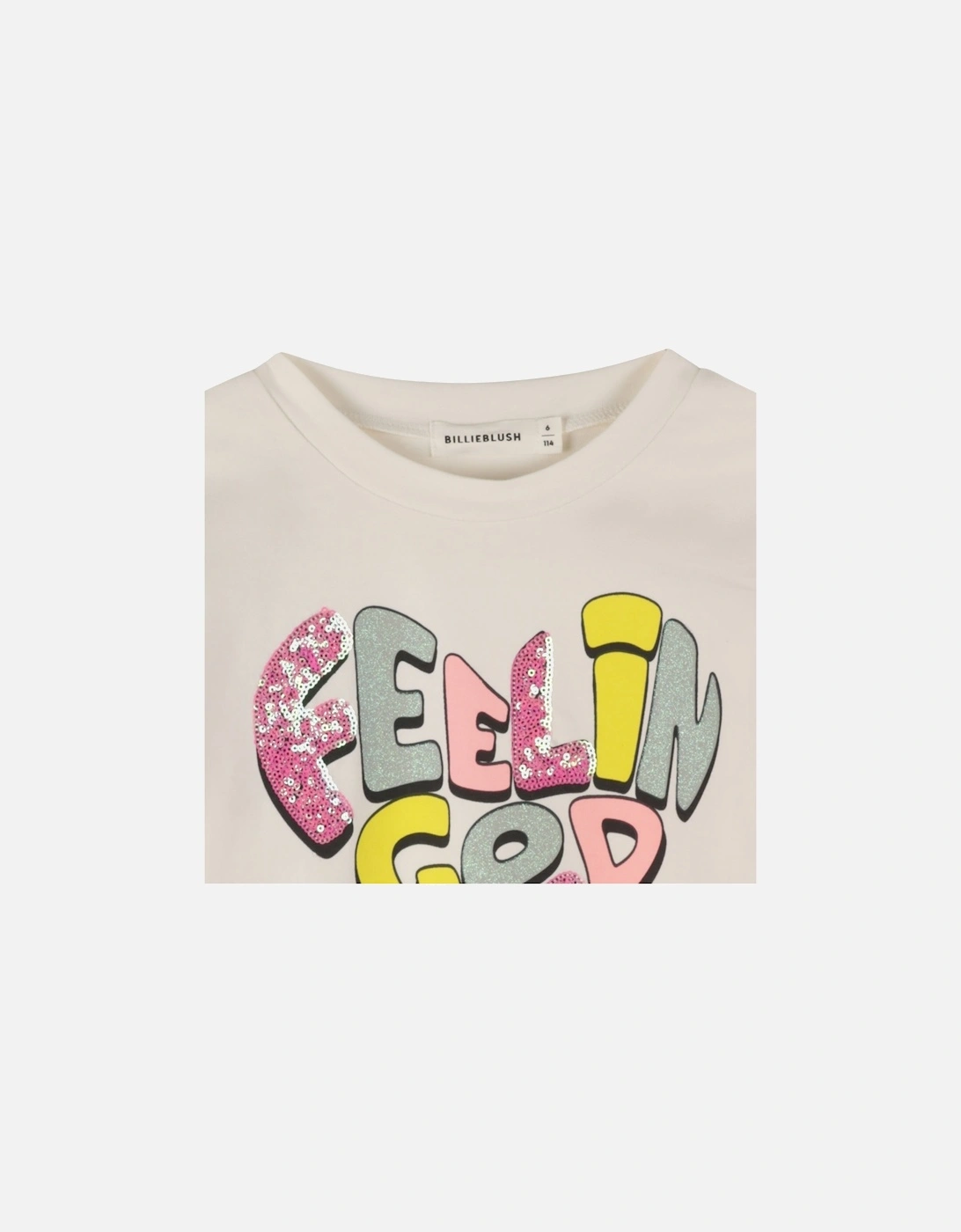 Girls Ivory Print T-Shirt
