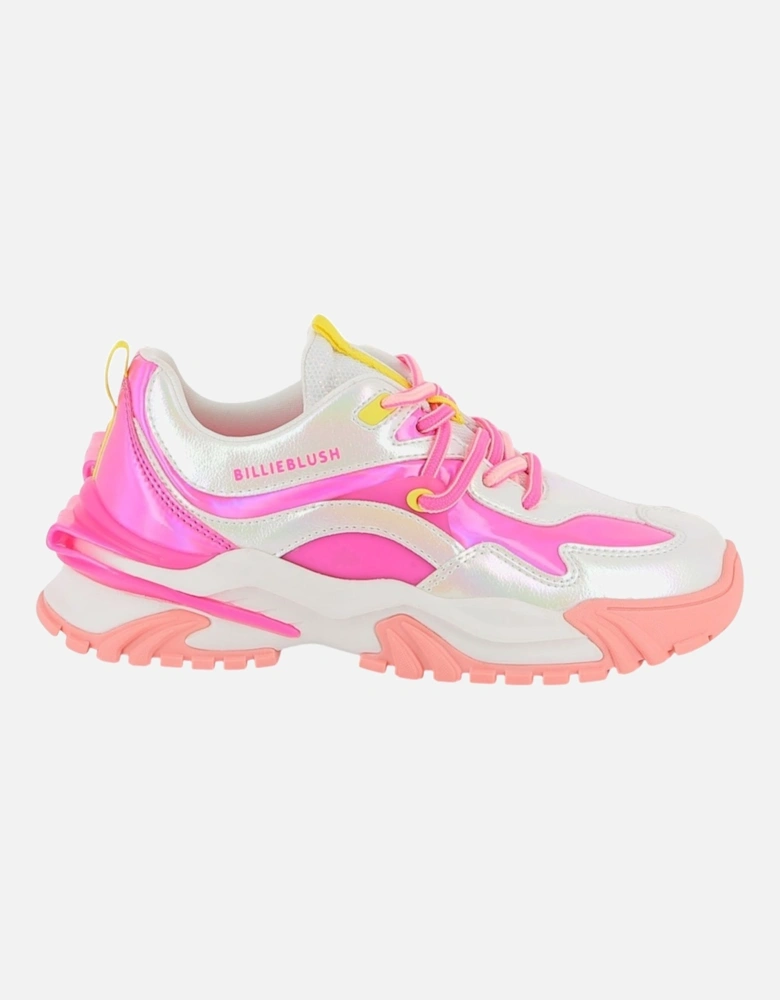 Girls Peachy Pink Sport Trainers