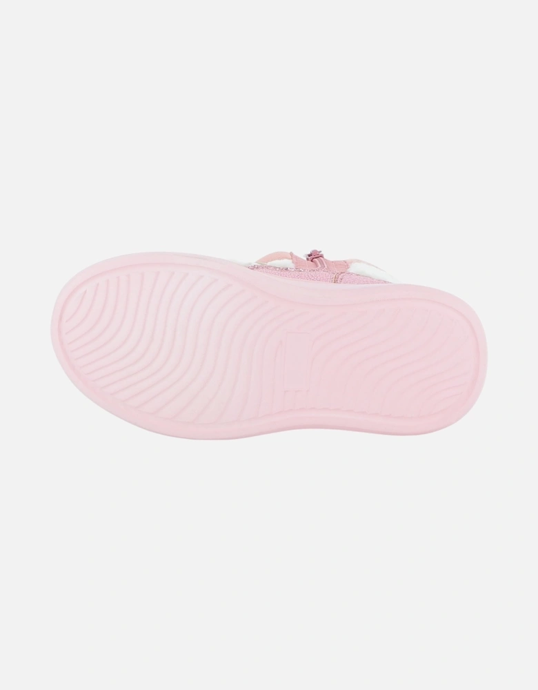 Girls Pink Boucle Snow Boots