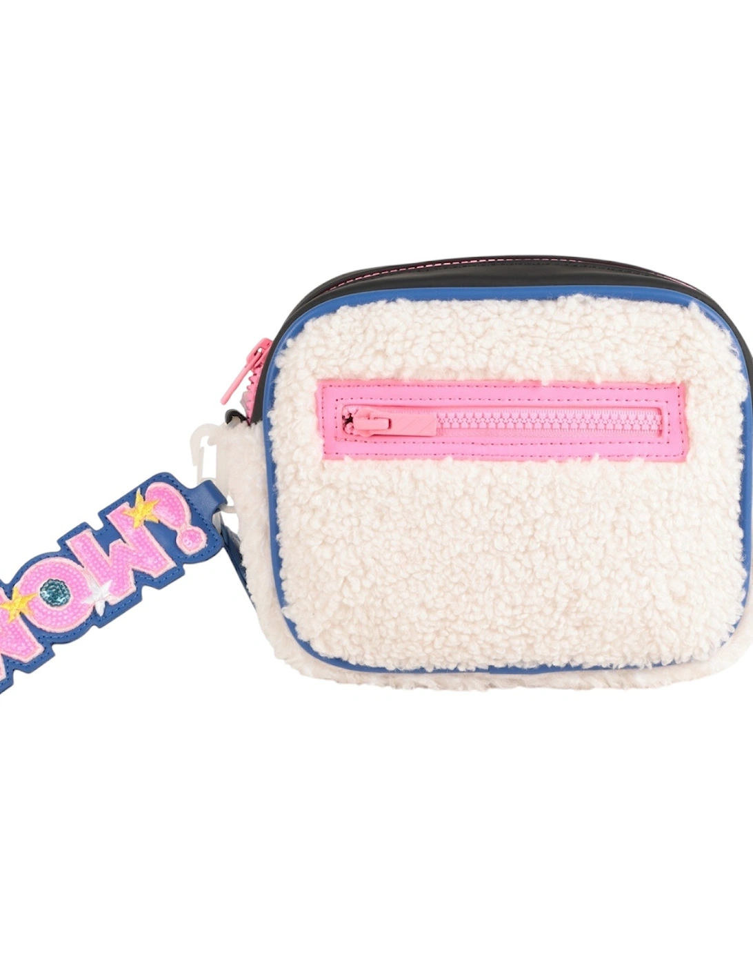 Girls Navy Boucle Shoulder Bag, 5 of 4