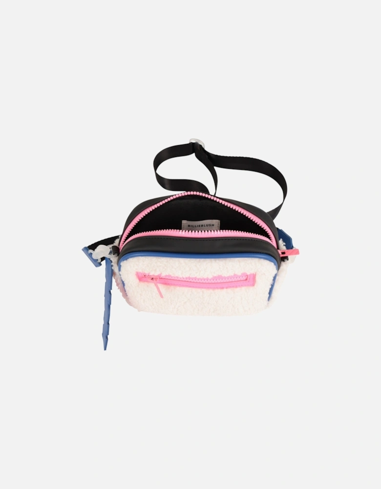 Girls Navy Boucle Shoulder Bag