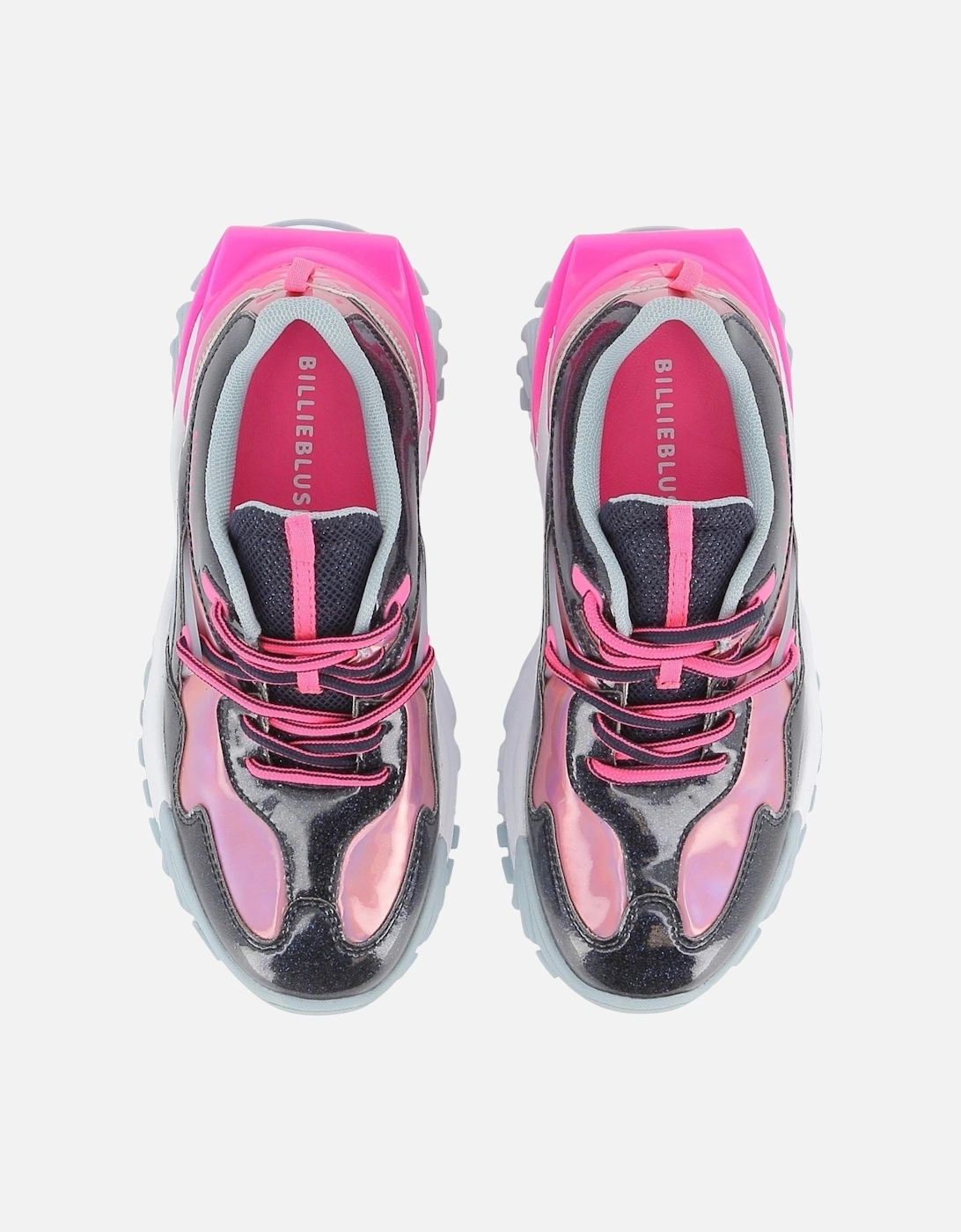 Girls Navy and Pink Sport Trainers