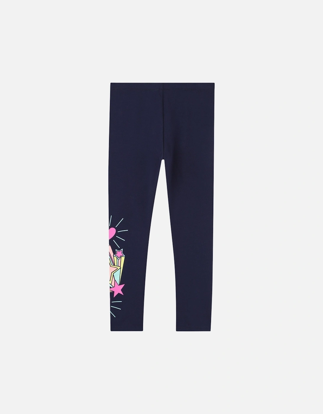 Girls Navy Cotton Leggings
