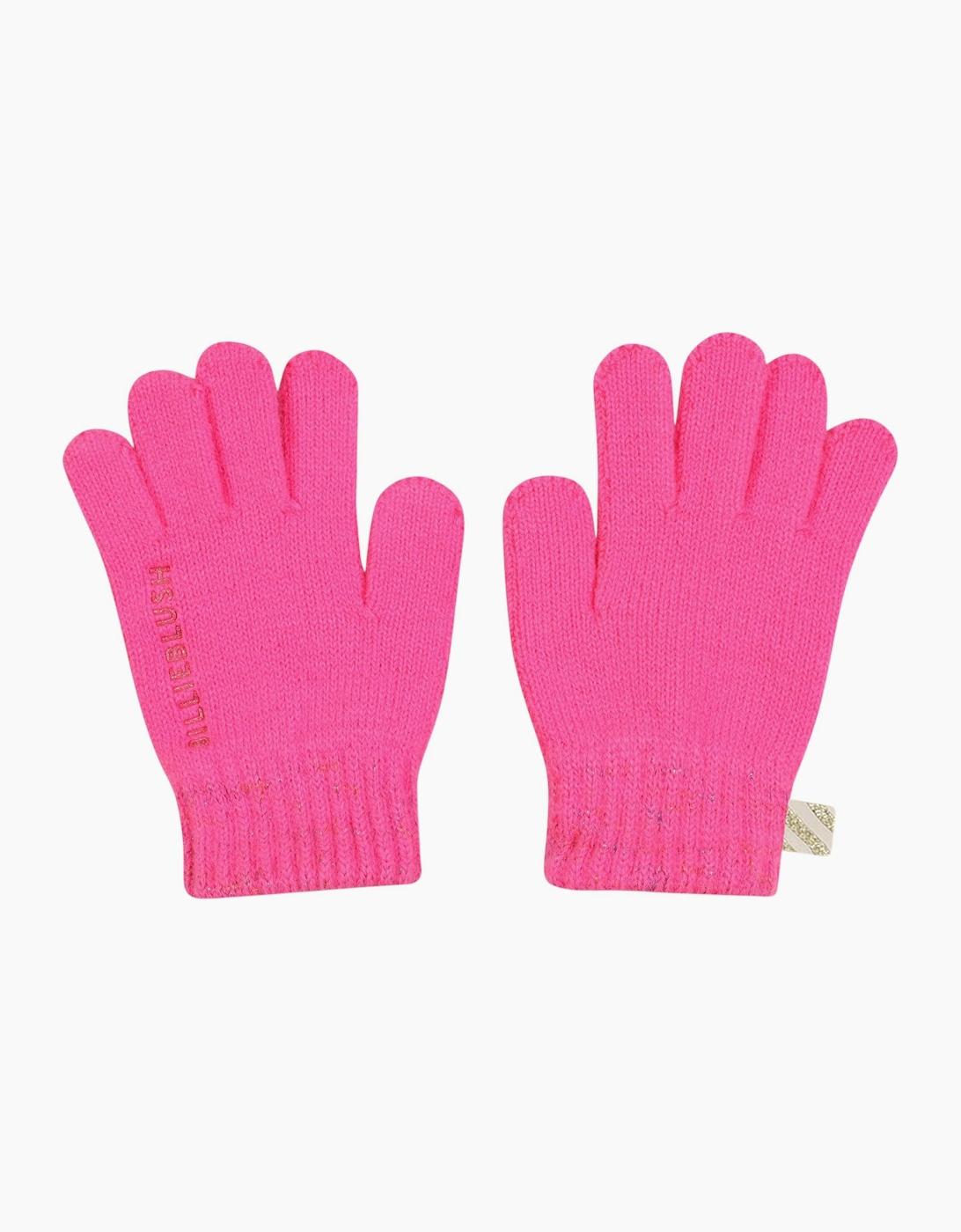 Billie Blush Girl's Girls Fuchsia Pink Knit Gloves - Pink/Pink - Size: T2 / 4-6 years