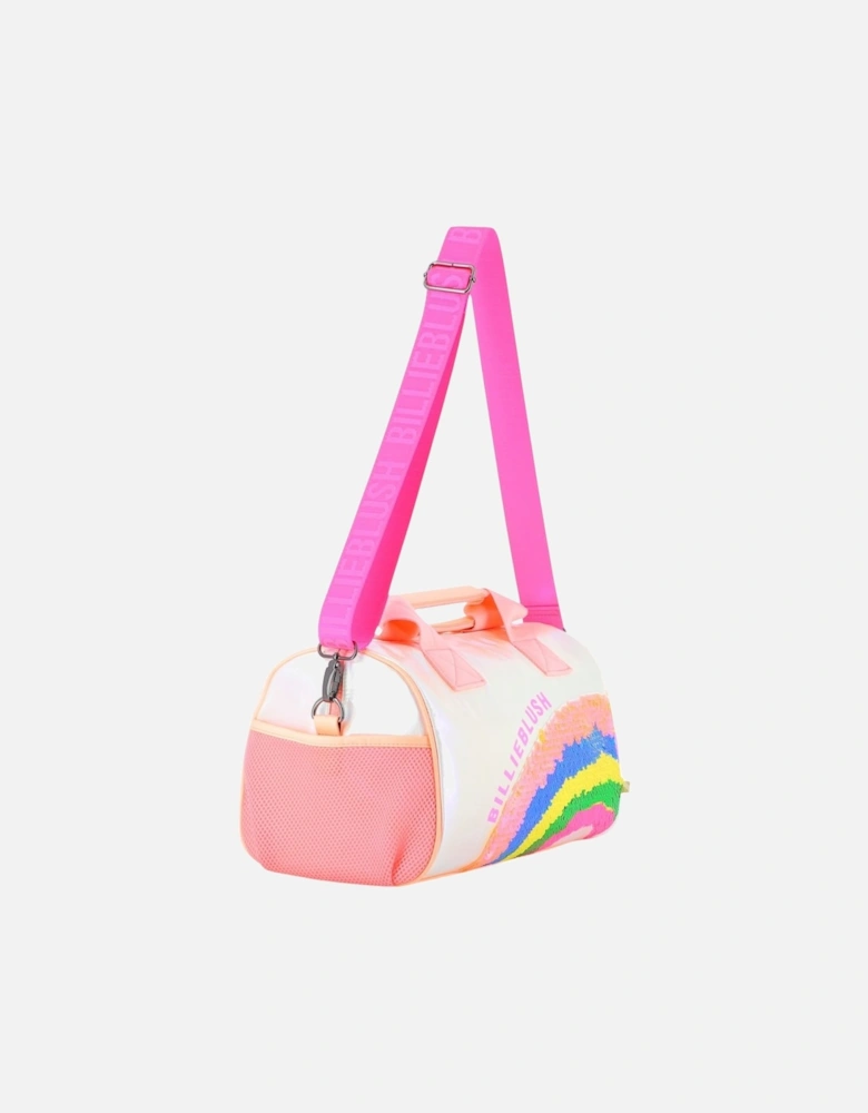 Girls Pink Multicoloured Weekender Bag