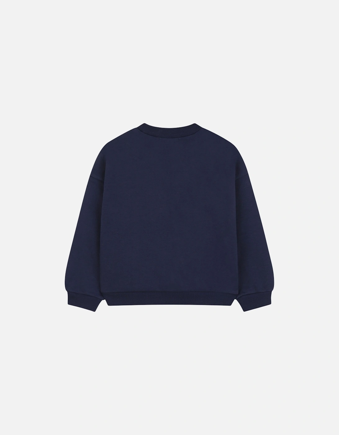 Girls Navy Multicoloured Sweatshirt