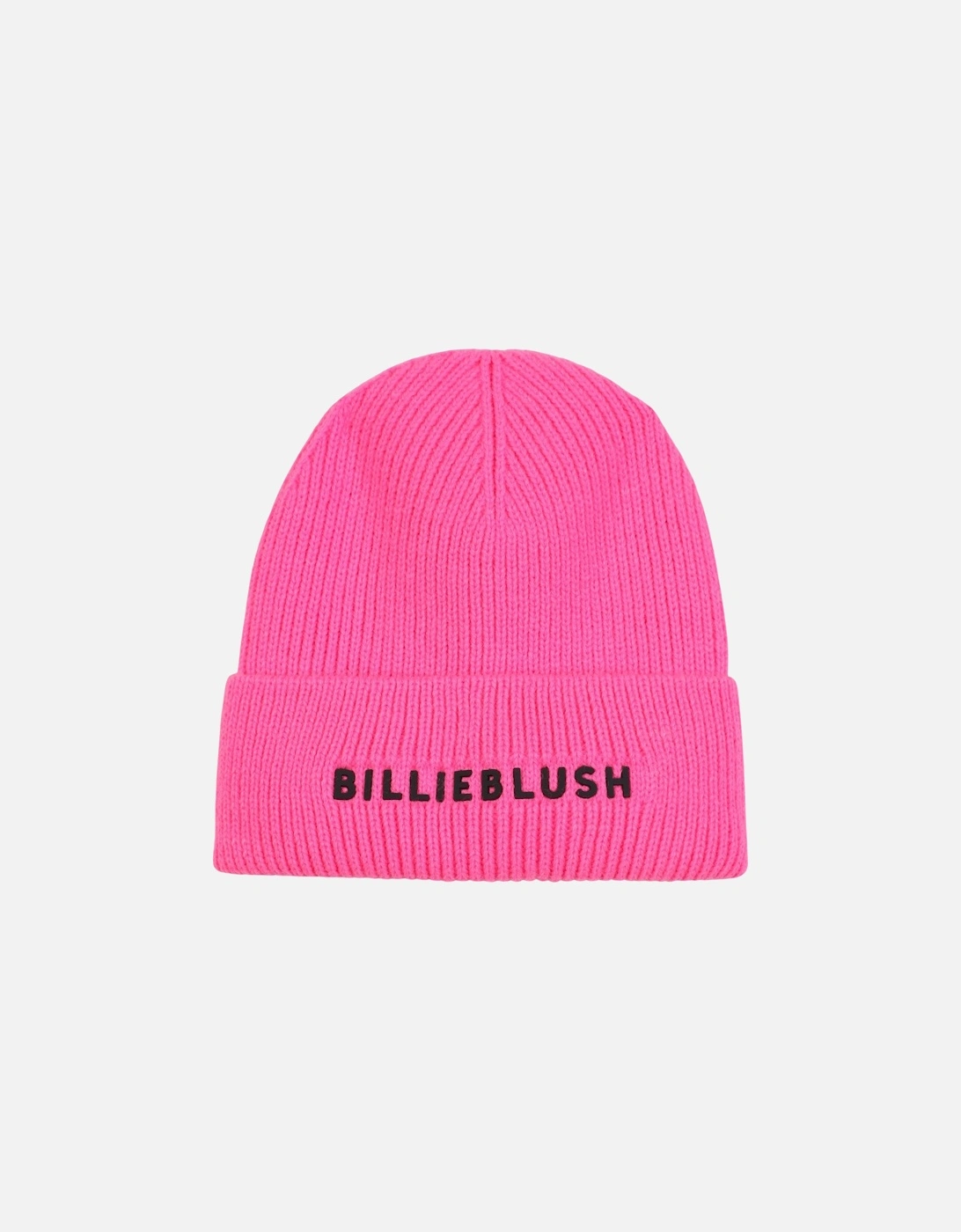 Girls Pink Logo Knit Hat, 3 of 2