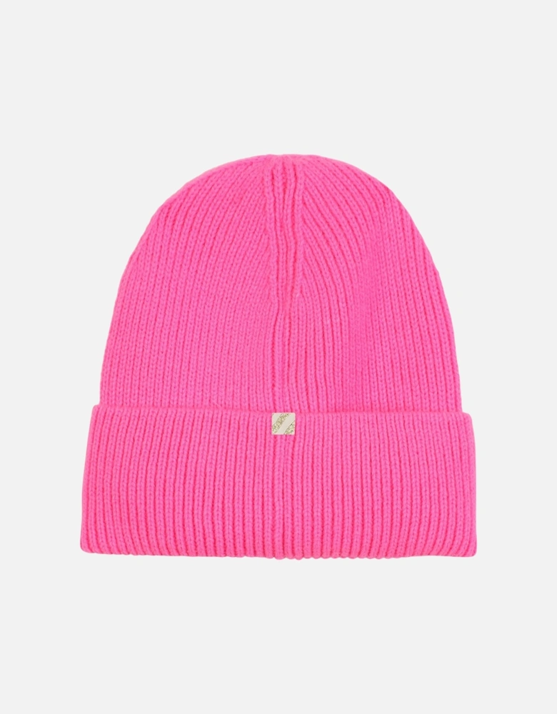 Girls Pink Logo Knit Hat