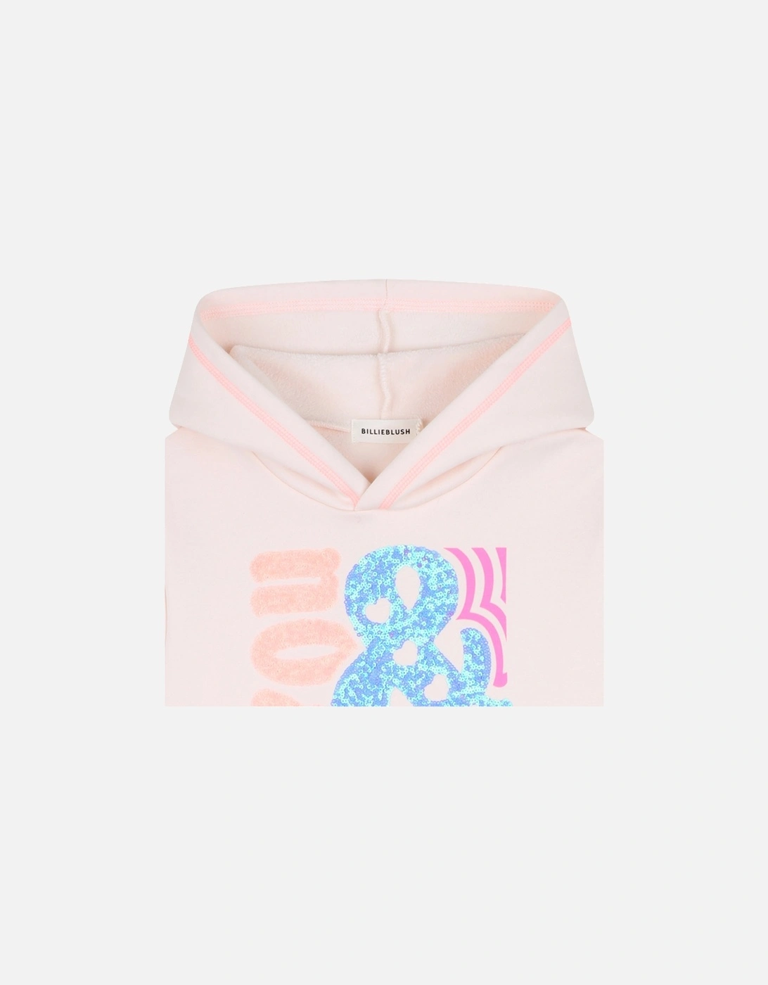 Girls Pink Hooded Sweat Dress