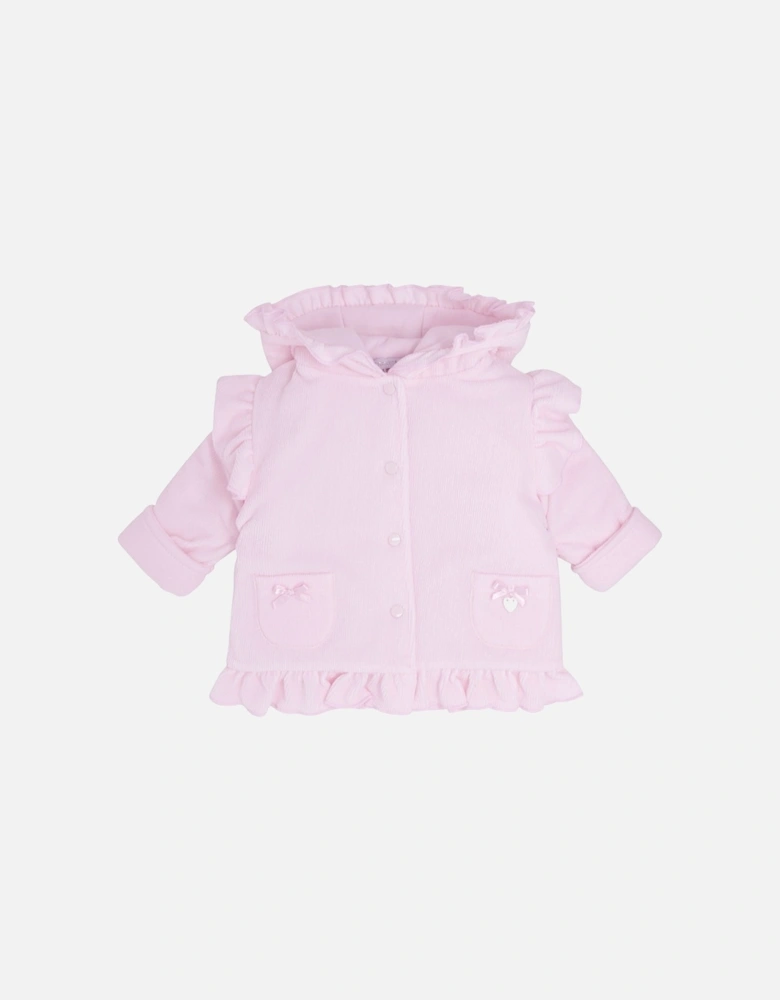 Girls Pale Pink Hooded Jacket