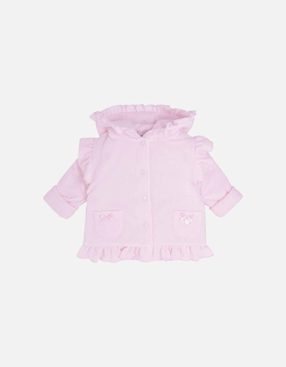 Girls Pale Pink Hooded Jacket, 2 of 1
