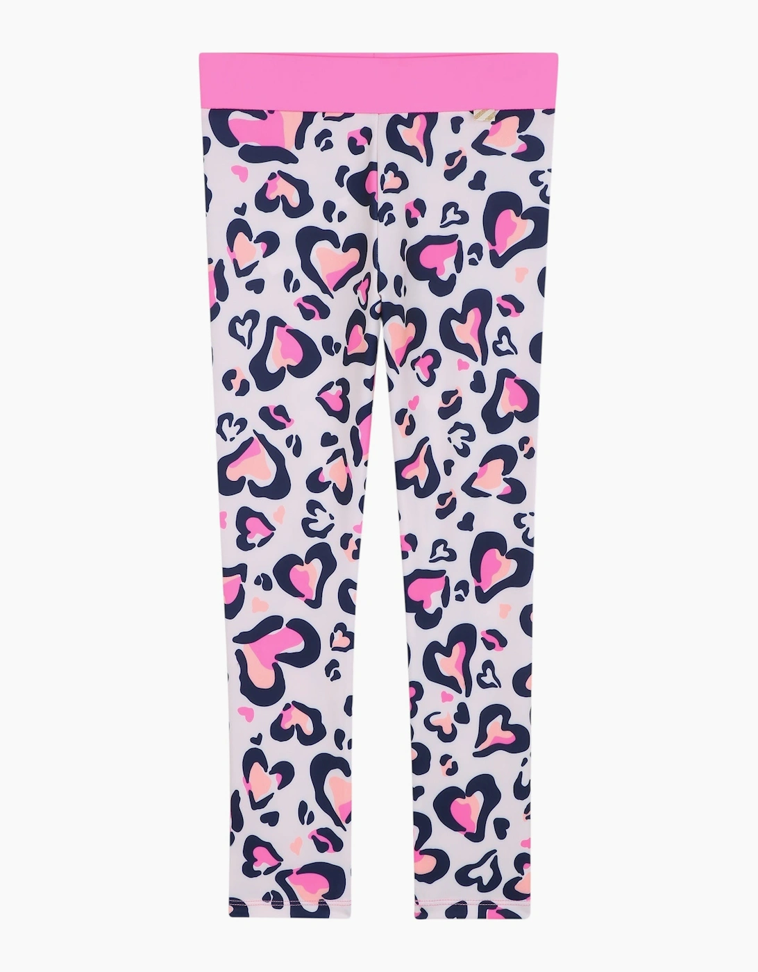 Billie Blush Girls Pink Heart Active Leggings - Size: 5 years