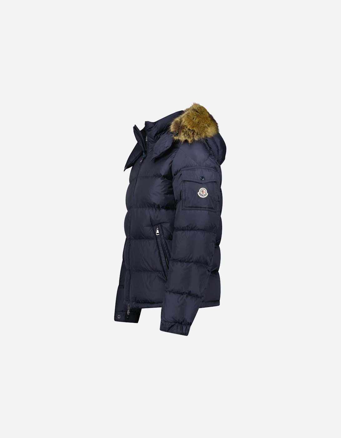 Maya Fur Giubbotto Jacket in Navy Blue