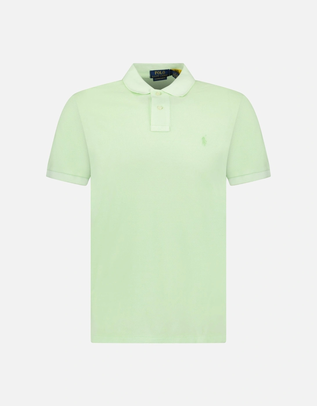Custom Slim Fit Mesh Polo Shirt in Leaf, 2 of 1