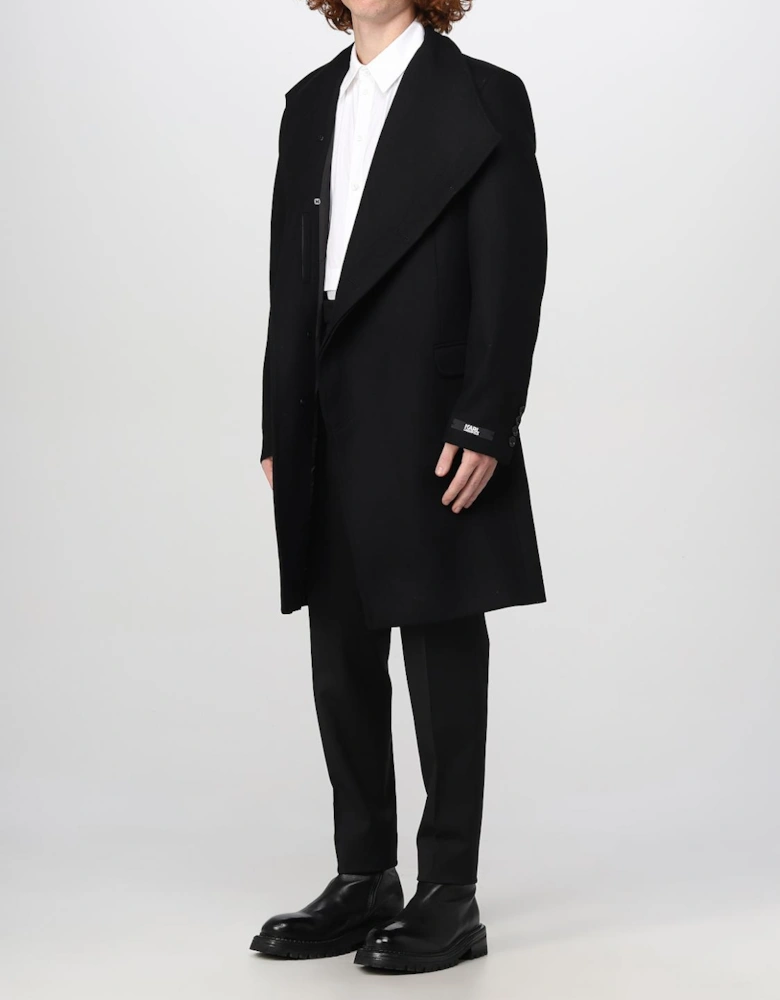 High Neck Wool Overcoat