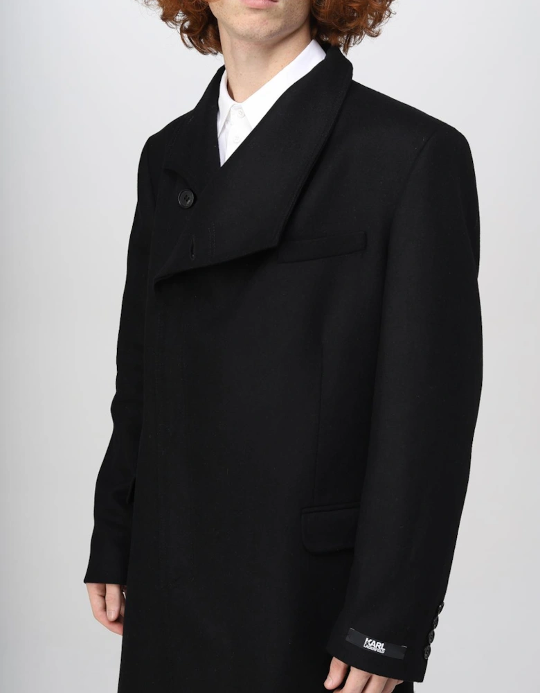 High Neck Wool Overcoat