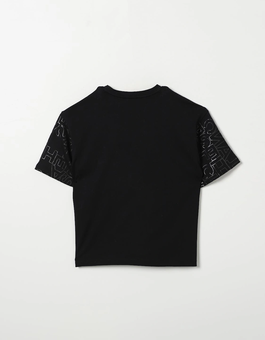 Printed Short Sleeve Crop Top