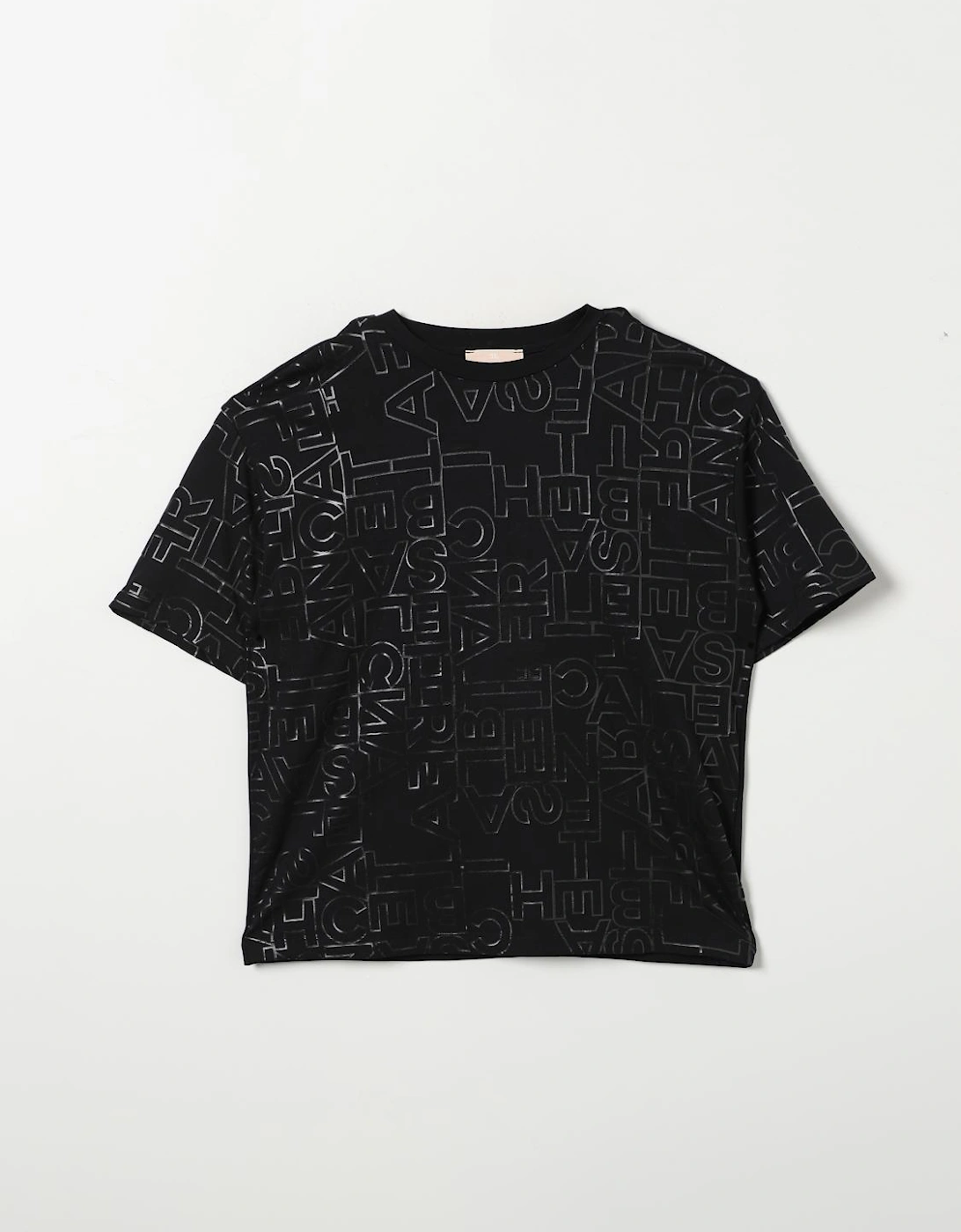 Printed Short Sleeve Crop Top