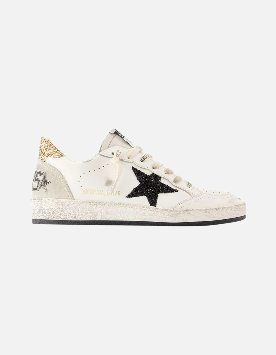 White Leather Ballstar Sneakers, 5 of 4