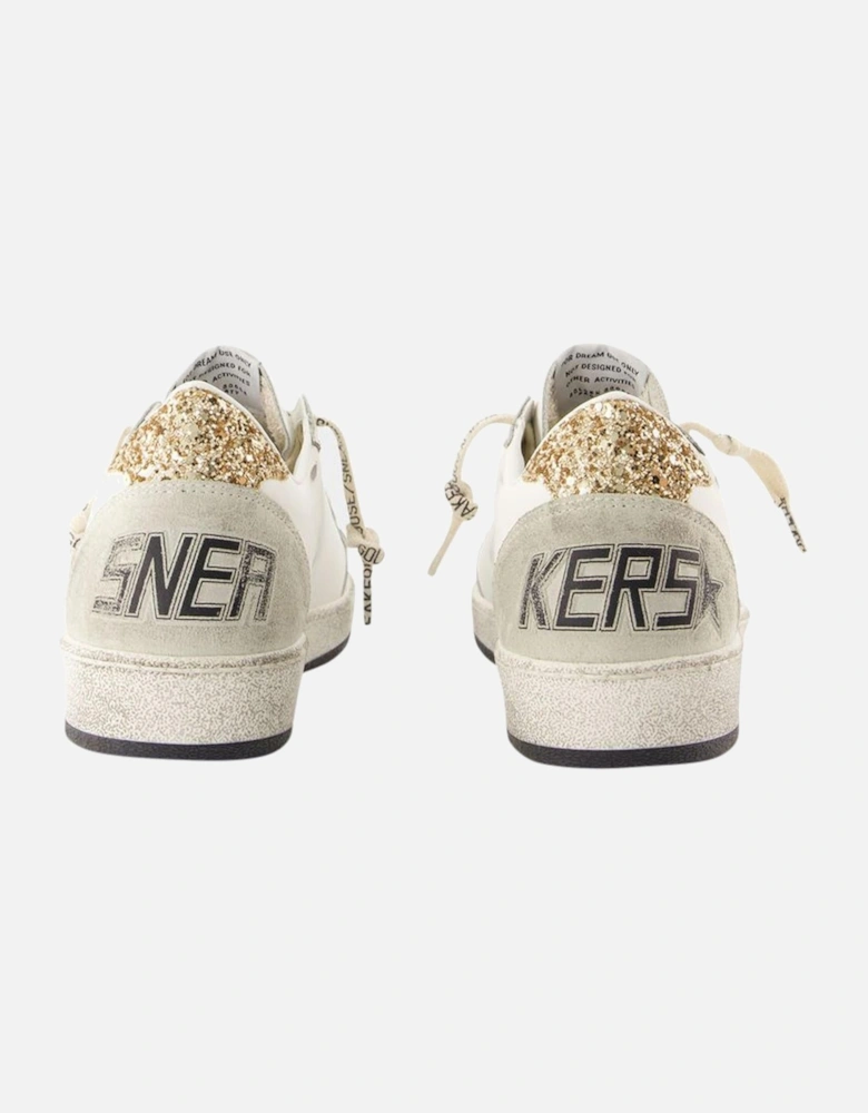 White Leather Ballstar Sneakers