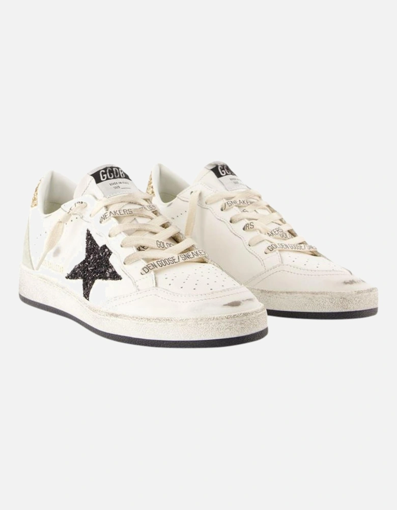 White Leather Ballstar Sneakers