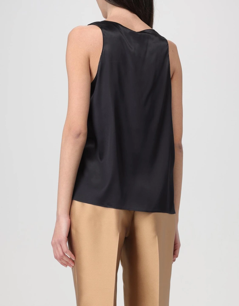 Silk VNeck Sleeveless Top
