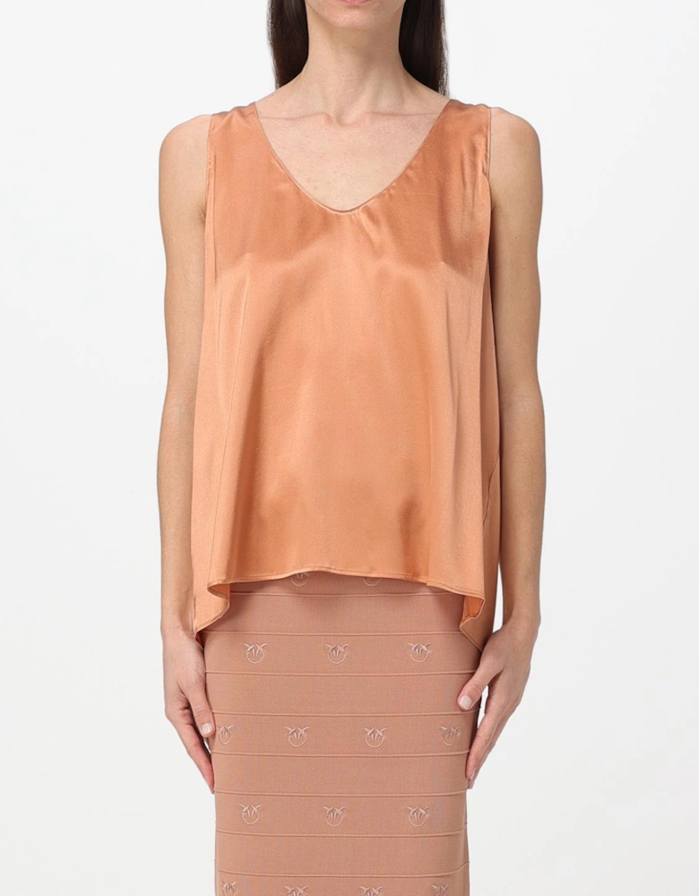 Silk VNeck Sleeveless Top