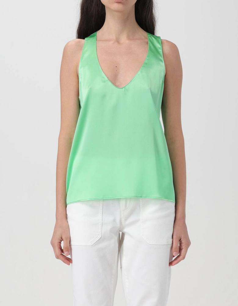 Silk VNeck Sleeveless Top