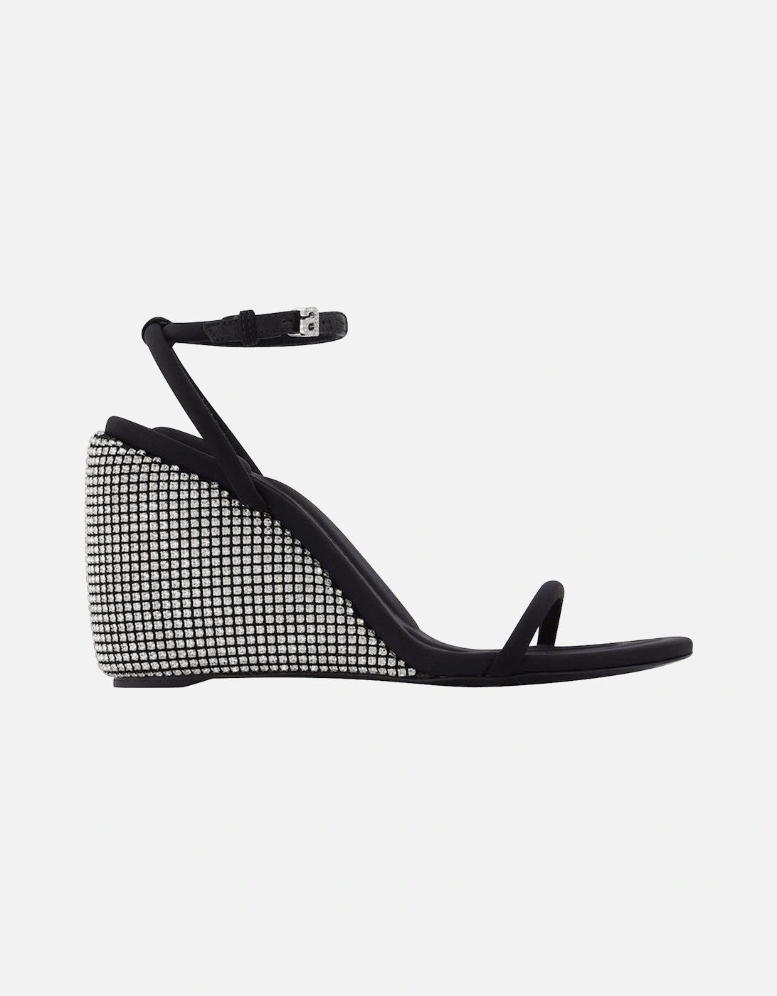 Crystal-Embellished Wedge Sandals with Ankle Strap, 5 of 4