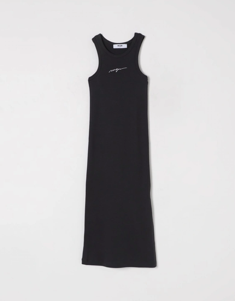 Ribbed Sleeveless Midi Dress