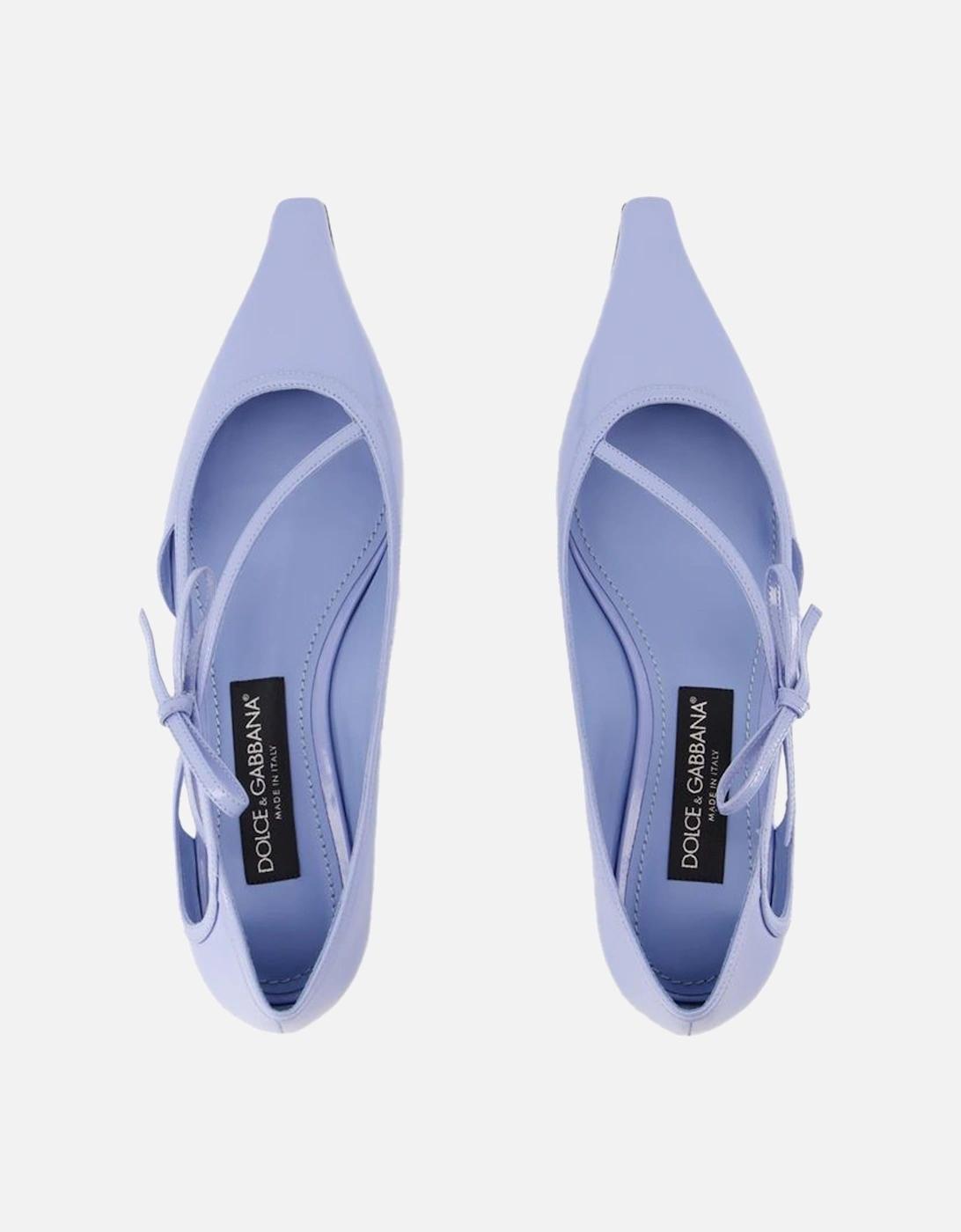 Blue Leather Ballerinas