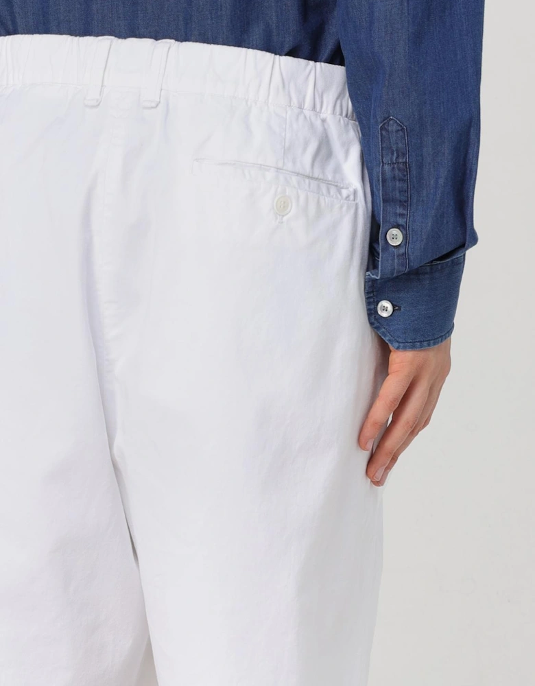 Pleated Cotton Shorts