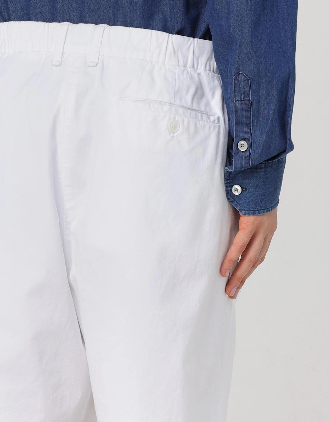 Pleated Cotton Shorts