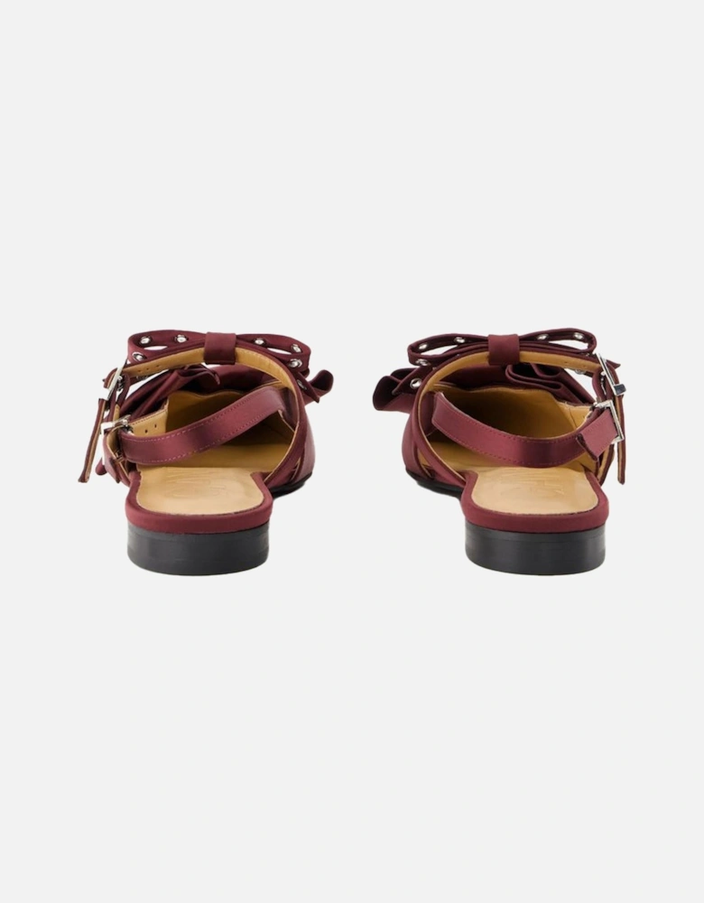 Satin Bow Flats
