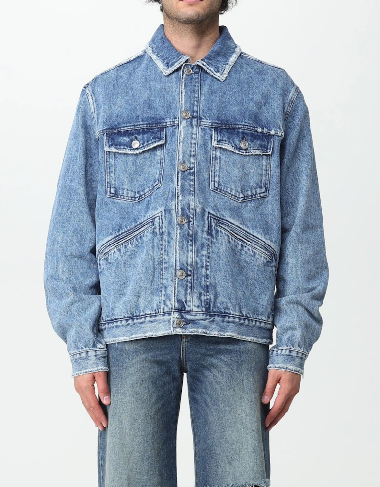 Denim Jacket Acid Wash Distressed