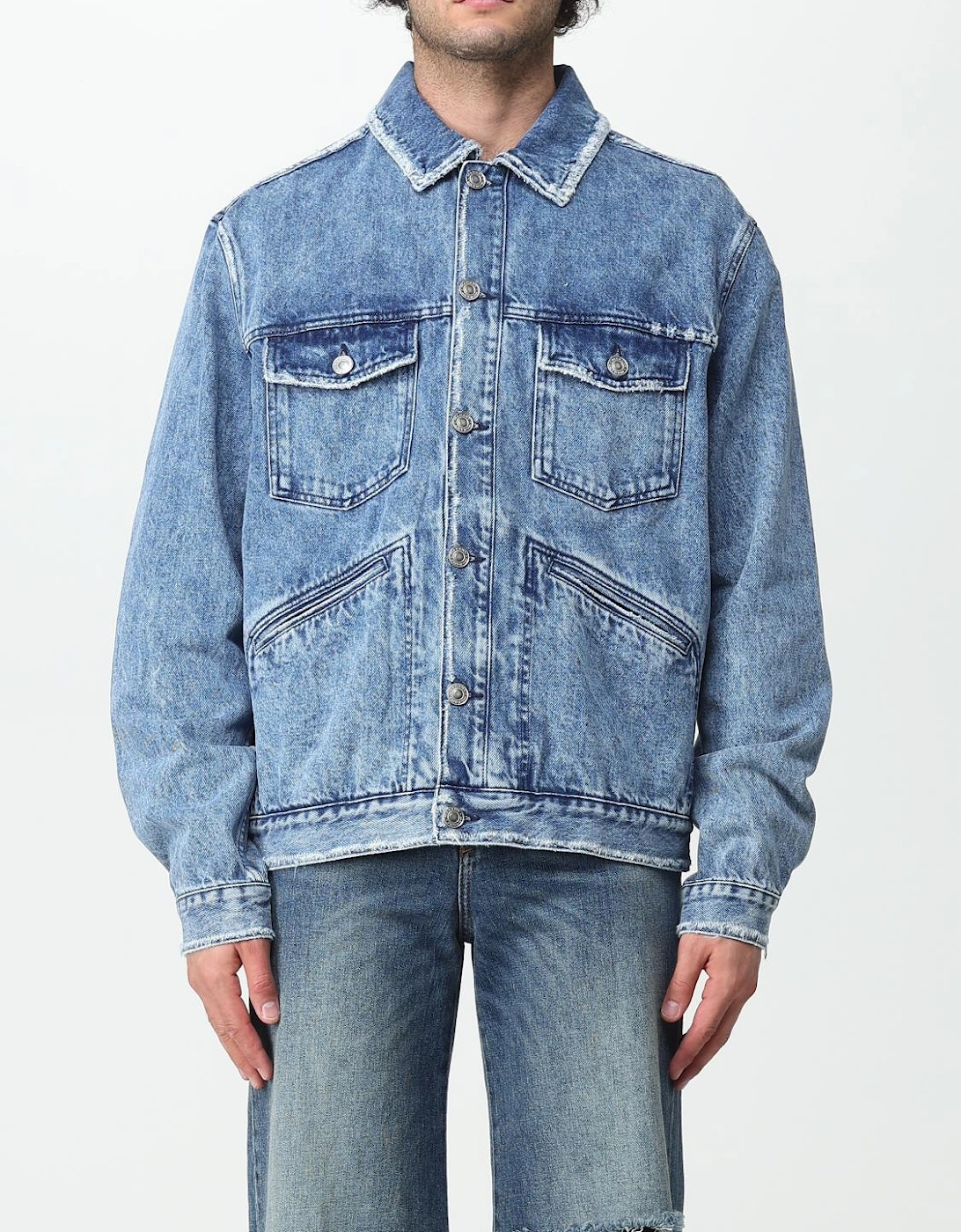 Denim Jacket Acid Wash Distressed, 6 of 5