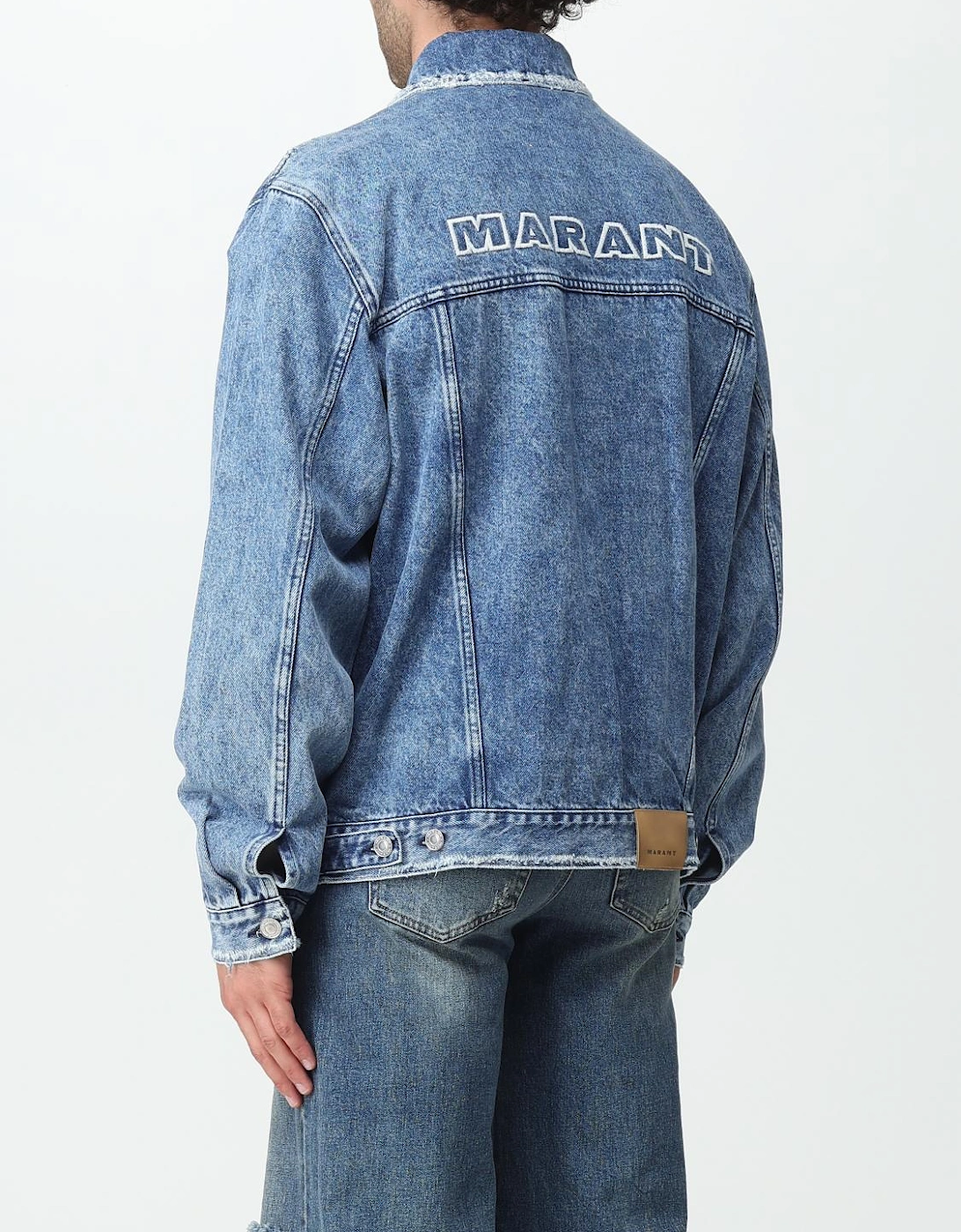 Denim Jacket Acid Wash Distressed