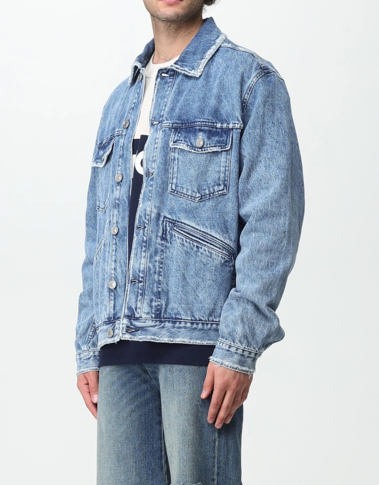 Denim Jacket Acid Wash Distressed