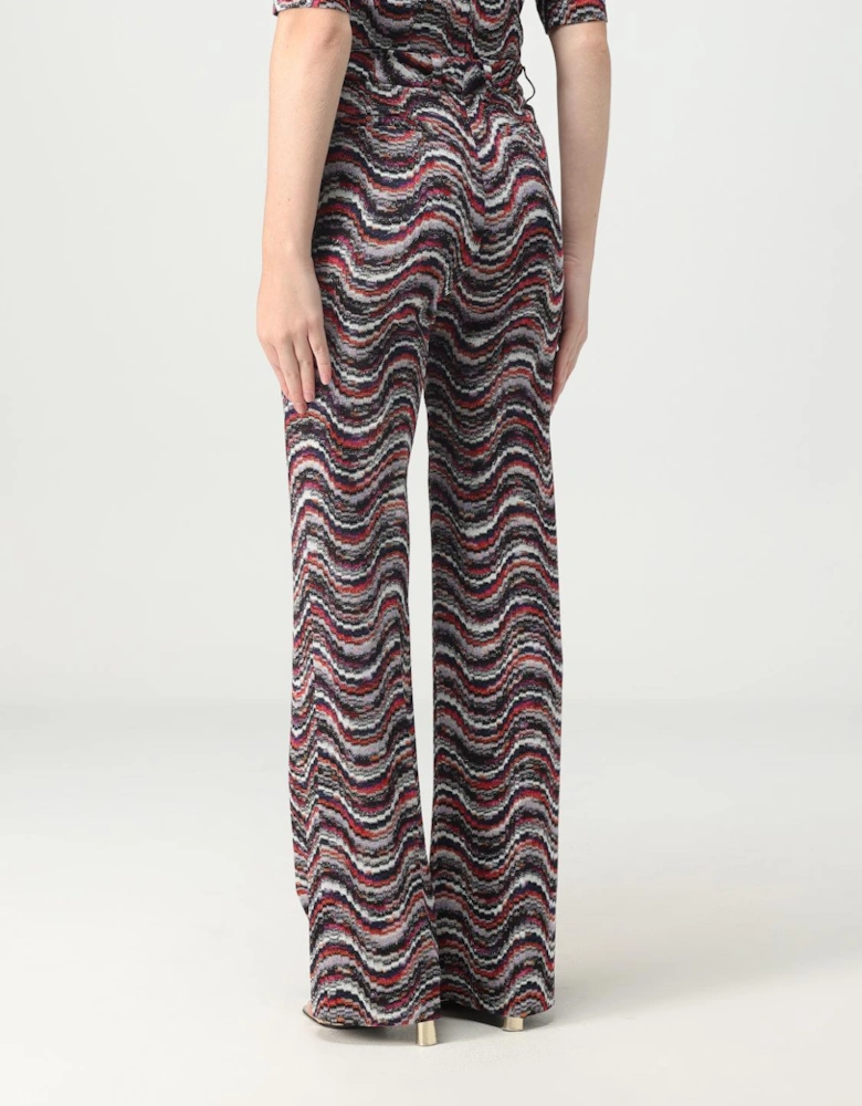 Wave Pattern Knit Pants