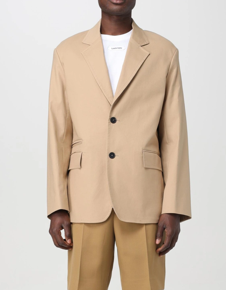 Relaxed Fit Cotton Suit Jacket